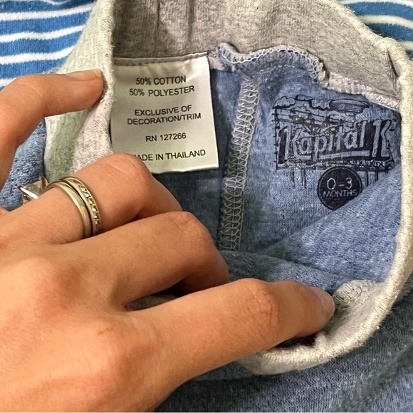 Vintage 90s baby boy clothing bundle 100% cotton 0-3 months set, bibs, & onesies - Picture 8 of 15